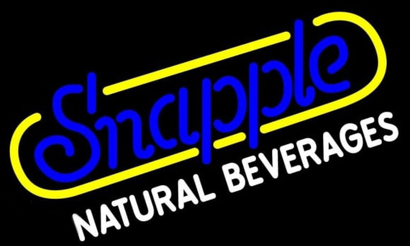 Snapple Blue Natural Beverages Neon Sign